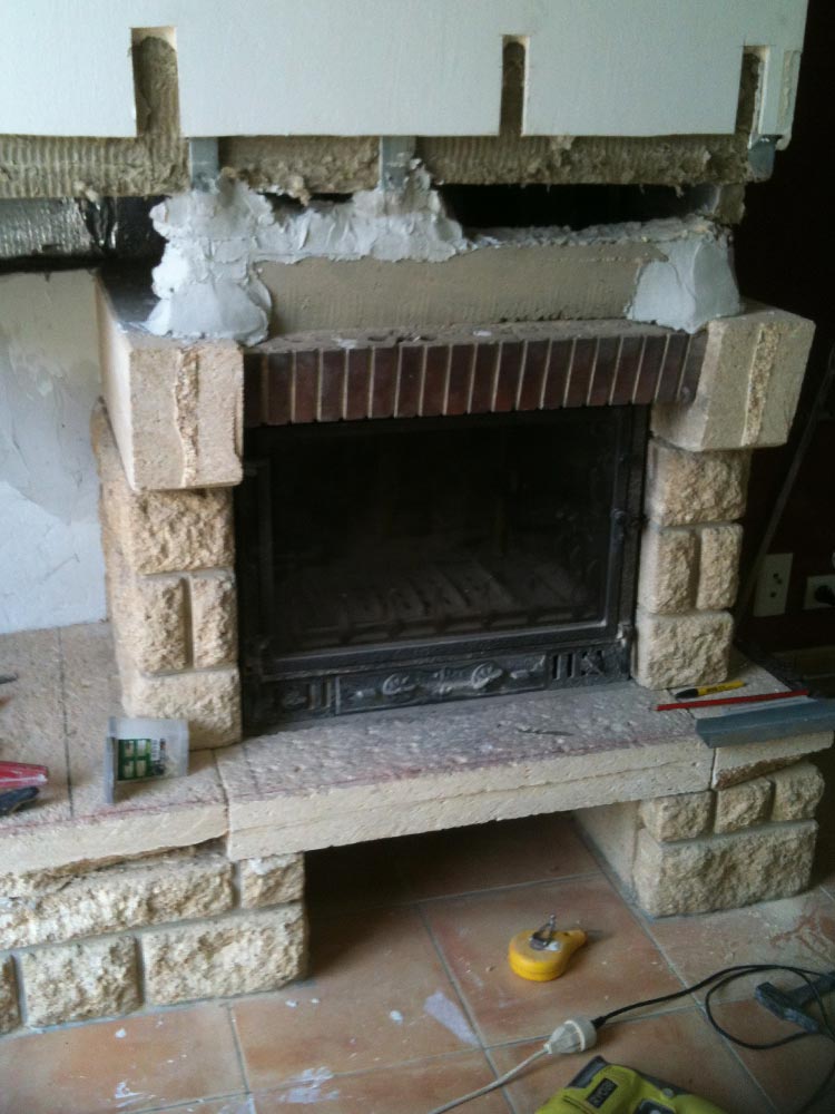 Réfection de cheminée - JCF rénovation - Avant après