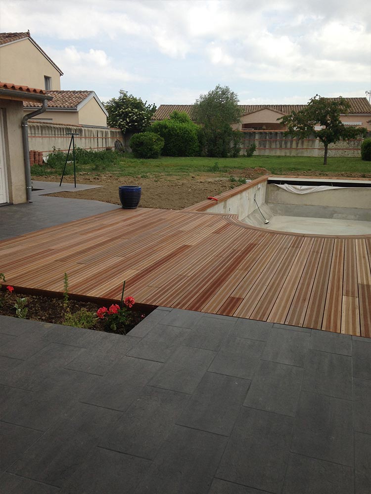 JCF rénovation - Terrassement piscine maison Toulouse Avant après